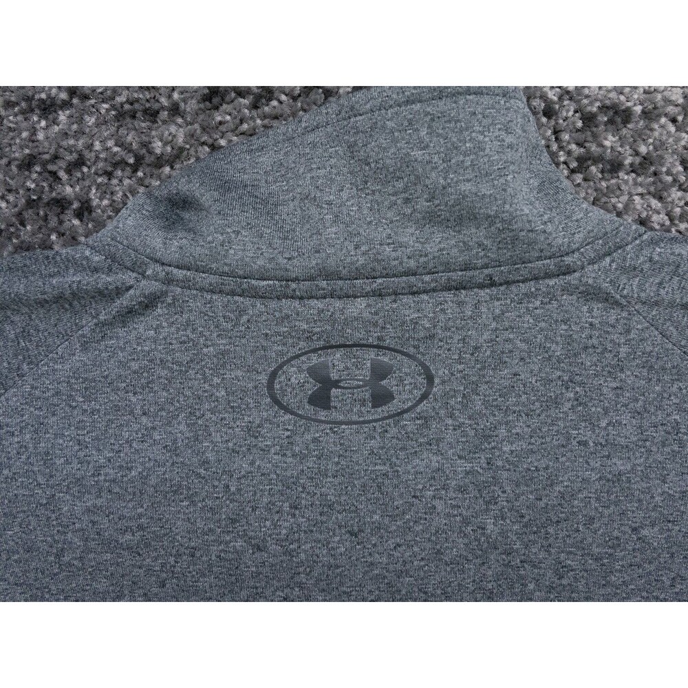 Under Armour Shirt Mens XL Gray 1/4 Zip Long Sleeve Loose Active Quick Dry Golf - Picture 12 of 12